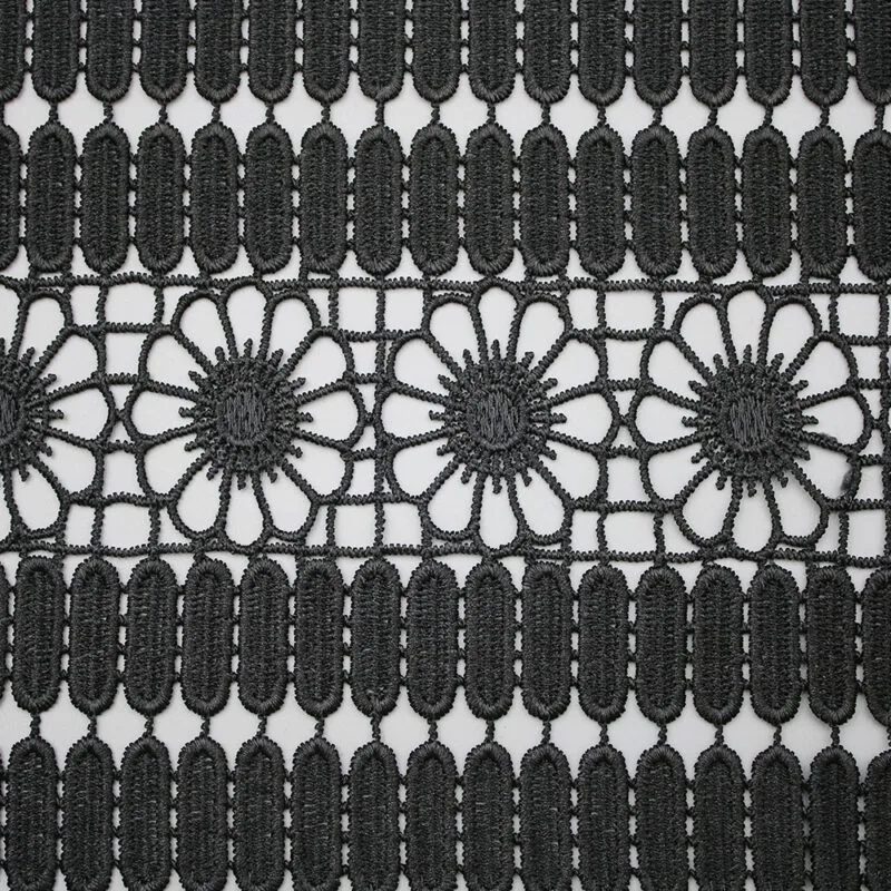 Geometric Floral Corded Lace Fabric KS-1294