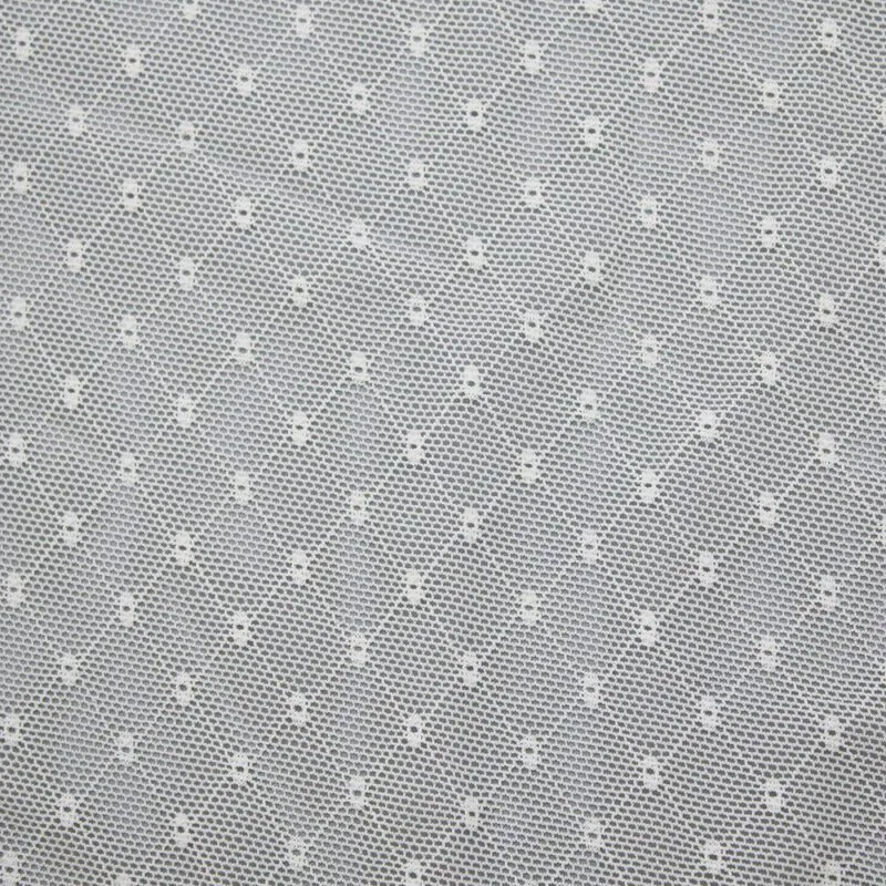 White Swiss Dot Mesh Lace Fabric JC-1244