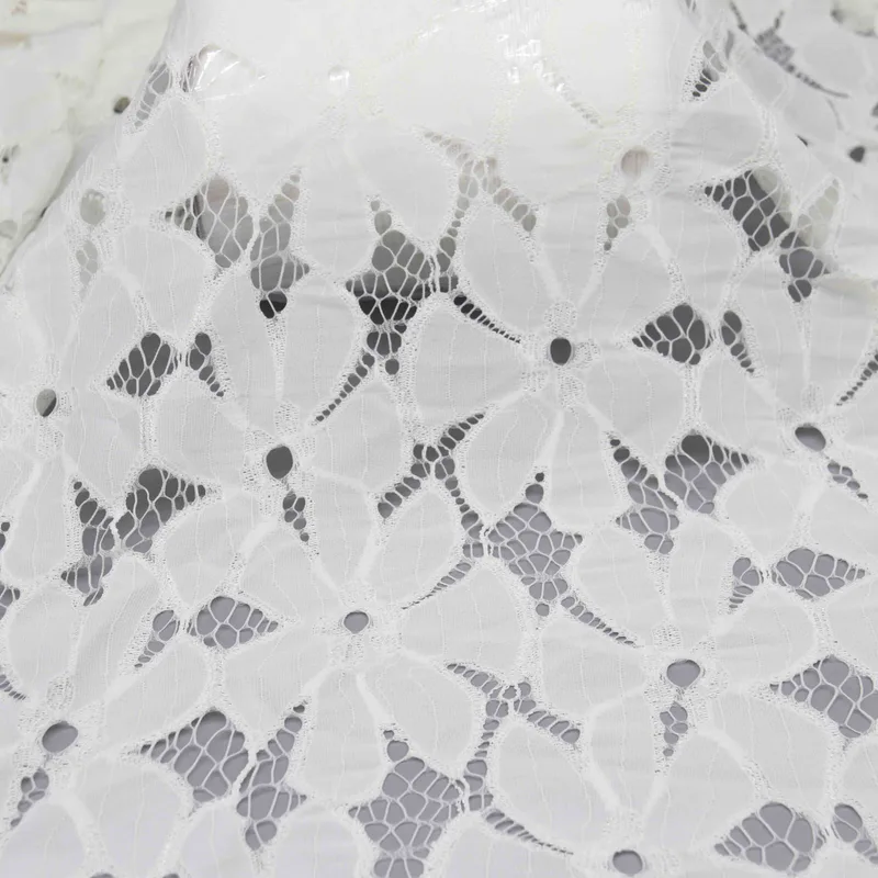 White Large Floral Openwork Lace HY-53208 — detail 2