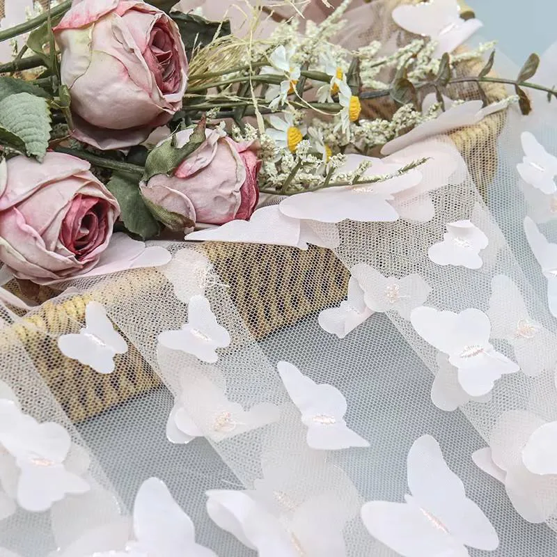 Dimensional Butterfly Tulle Fabric ZD009
