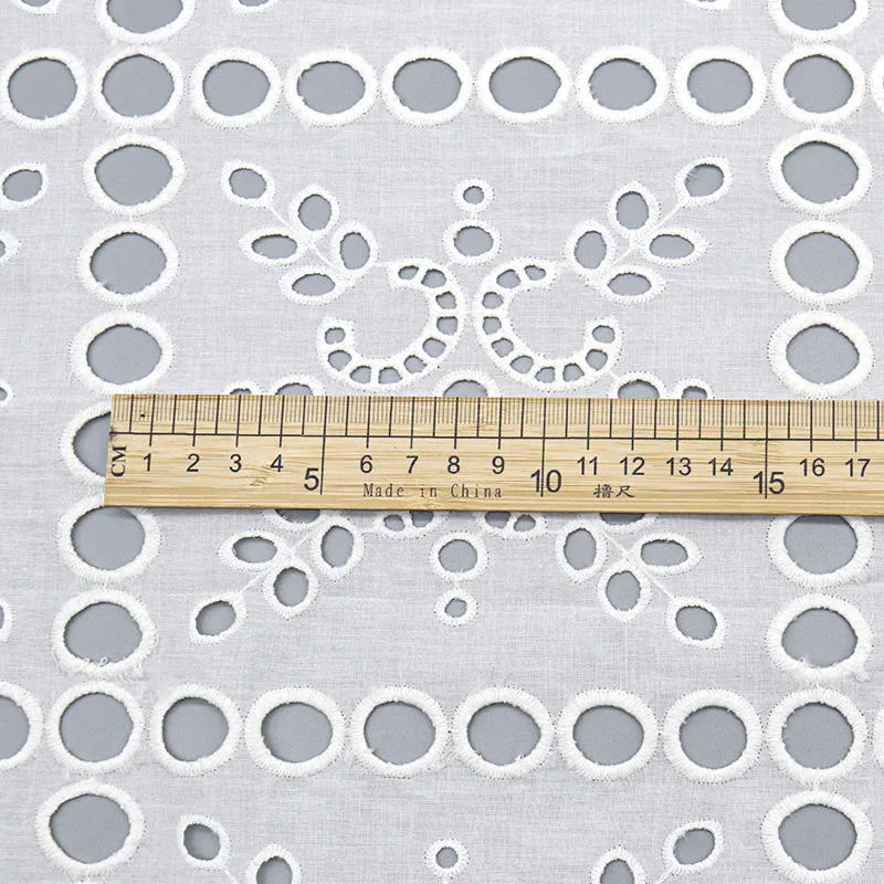 Geometric Cotton Eyelet Fabric YT-q24164-1 — detail 4