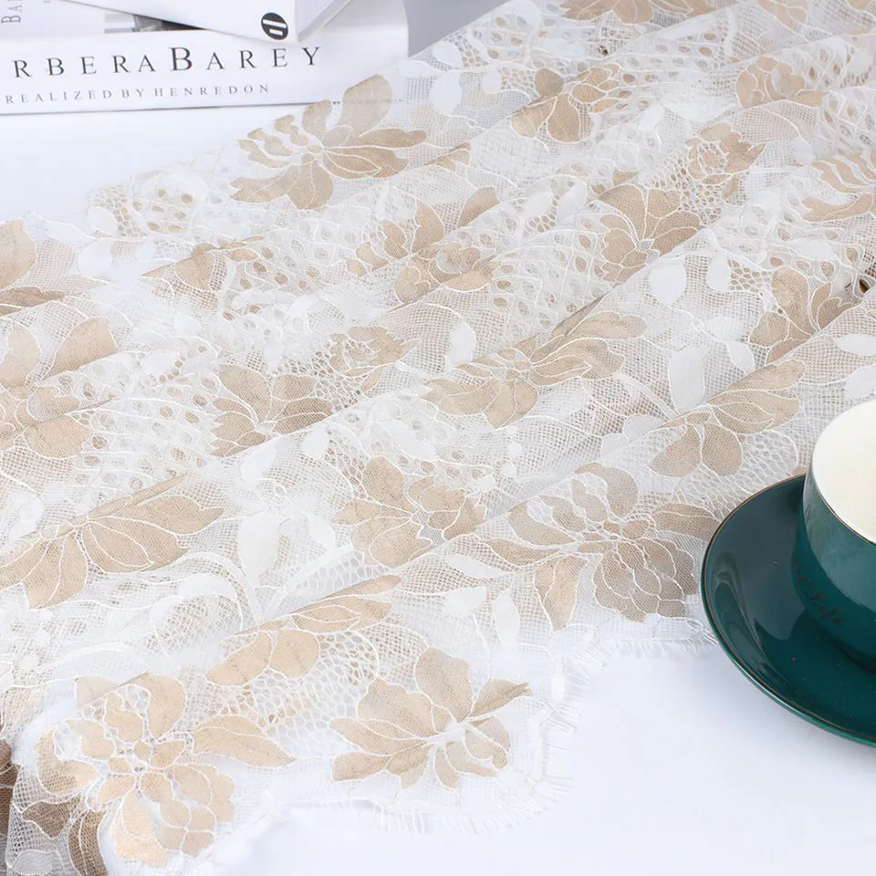 Floral Lace Fabric for Event Decor 8018