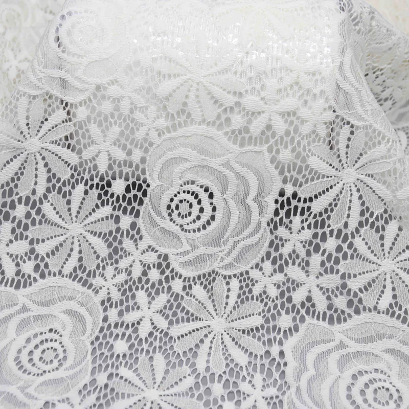 Ivory Rose Lace Fabric HY-01895 — detail 3
