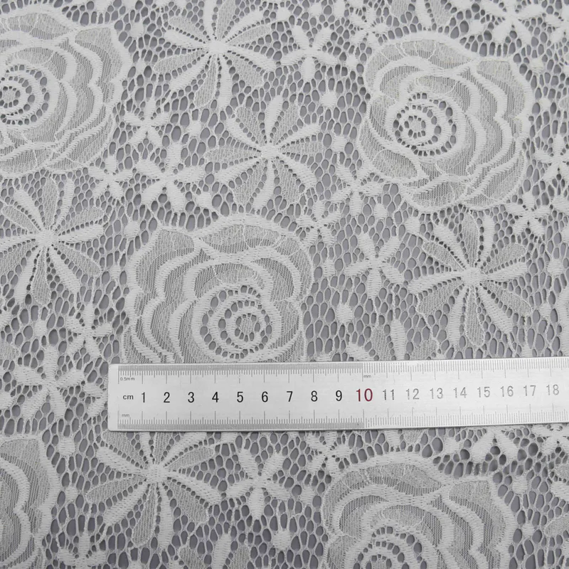 Ivory Rose Lace Fabric HY-01895 — detail 6