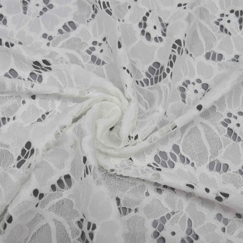 White Floral Scalloped Lace HY-01495 — detail 5
