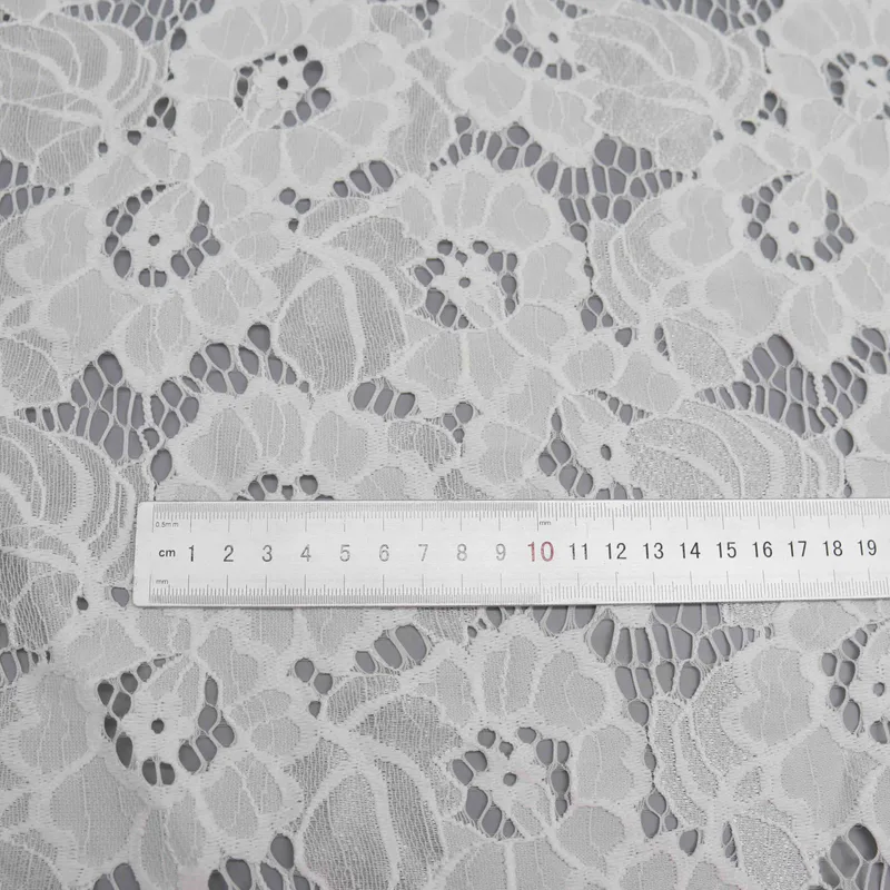 White Floral Scalloped Lace HY-01495 — detail 6