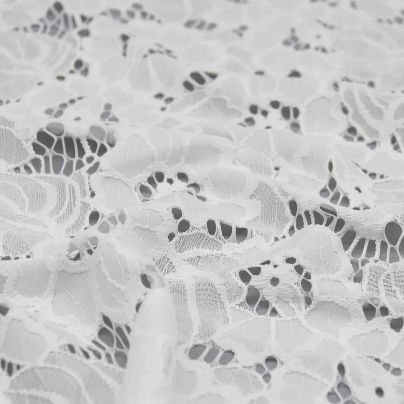 White Floral Scalloped Lace HY-01495 — detail 4