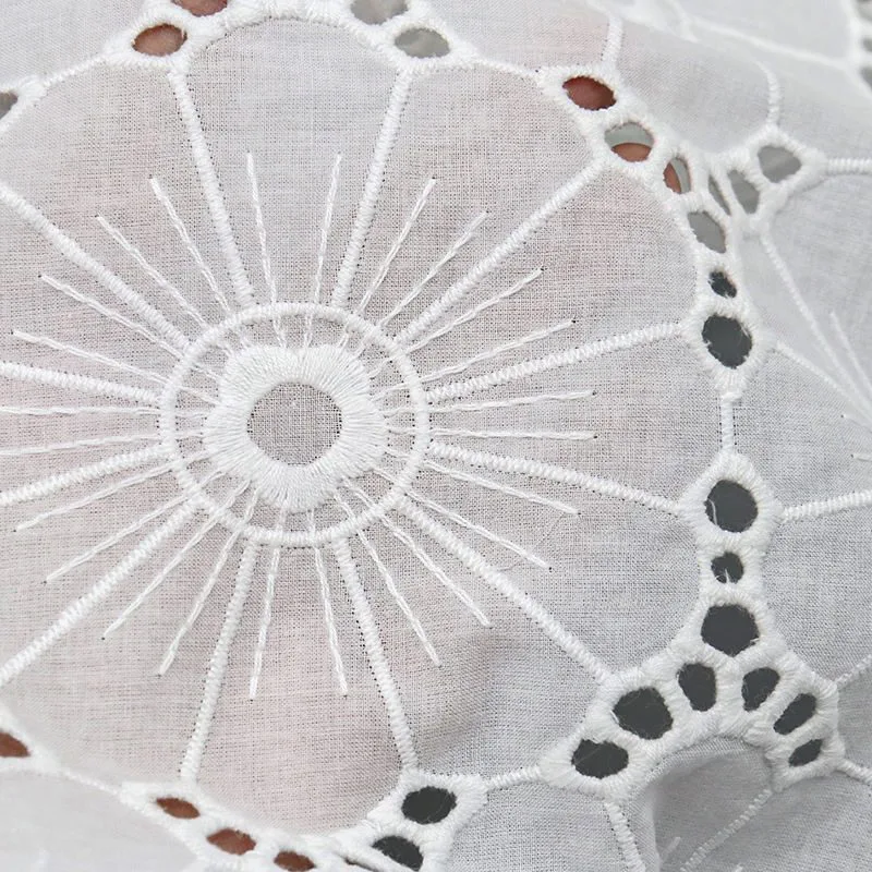 Cotton Floral Embroidery Fabric YT-Q24879