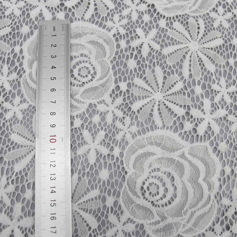 Ivory Rose Lace Fabric HY-01895 — detail 5