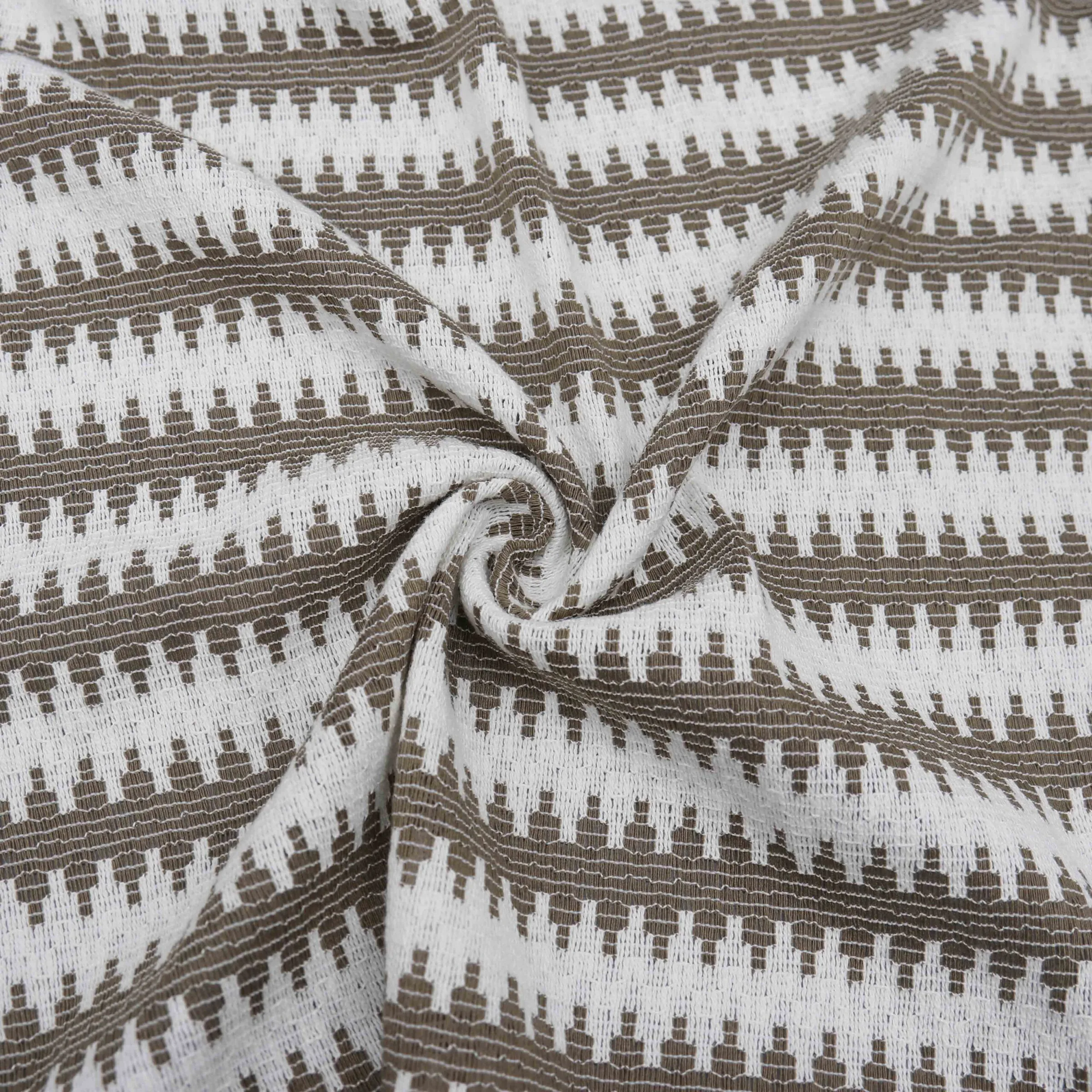 Two Tone Geometric Jacquard Fabric RT26722-1