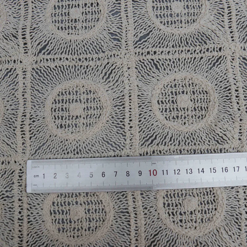 Ivory Square-and-Circle Openwork Lace JY-02666-2 — detail 6
