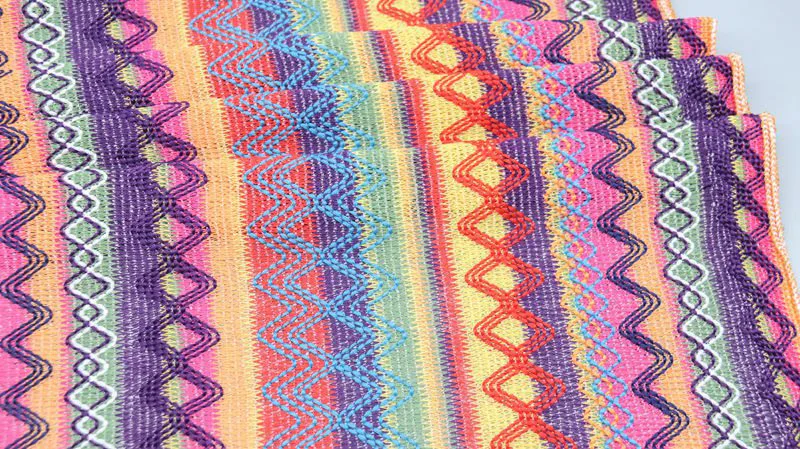 Multicolor Crochet Style Net Fabric CF005 CF006 CF007 CF008 — detail 4