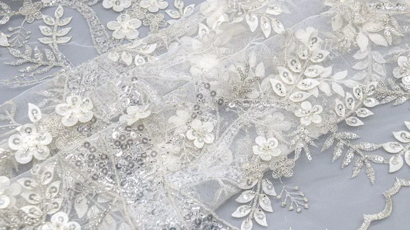 Dimensional Sequin Mesh Fabric ZD003 — detail 5