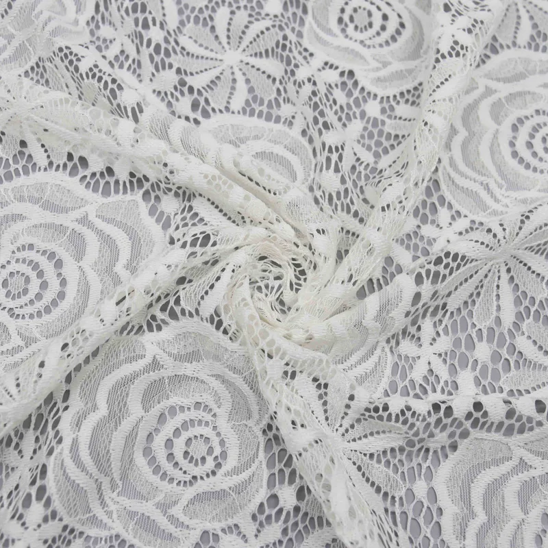 Ivory Rose Lace Fabric HY-01895 — detail 7