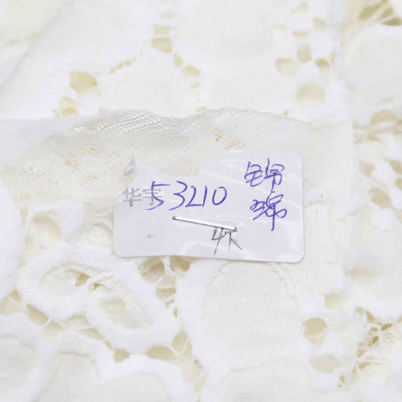 Off-White Clustered Floral Openwork Lace HY-53210 — detail 7