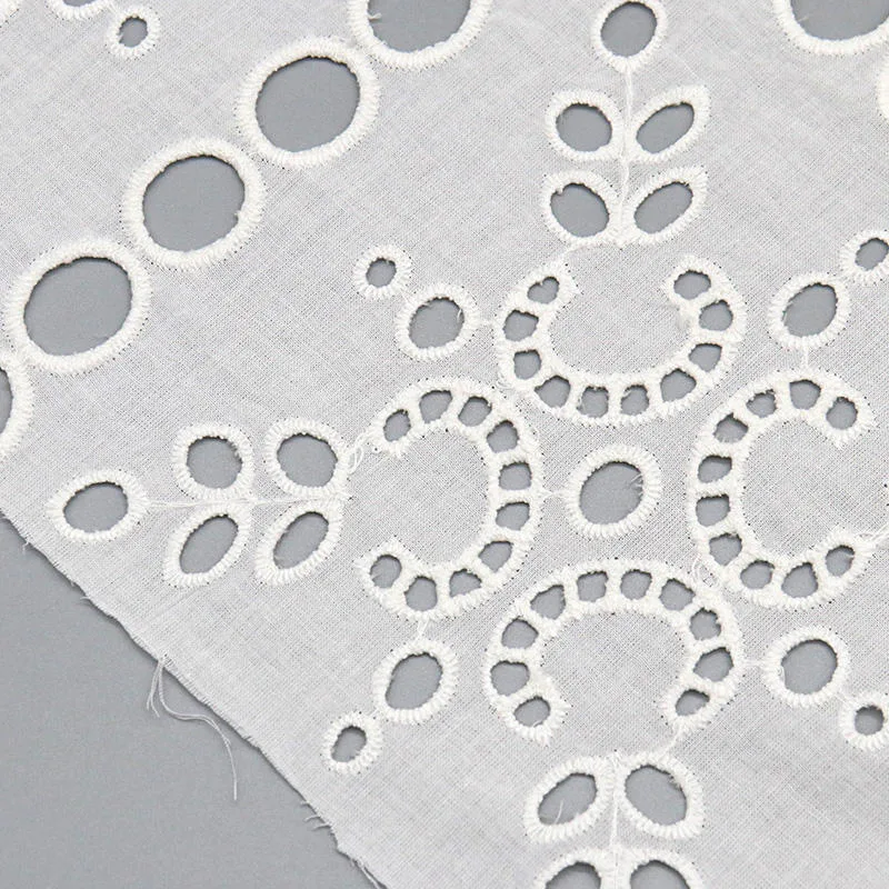 Geometric Cotton Eyelet Fabric YT-q24164-1 — detail 2