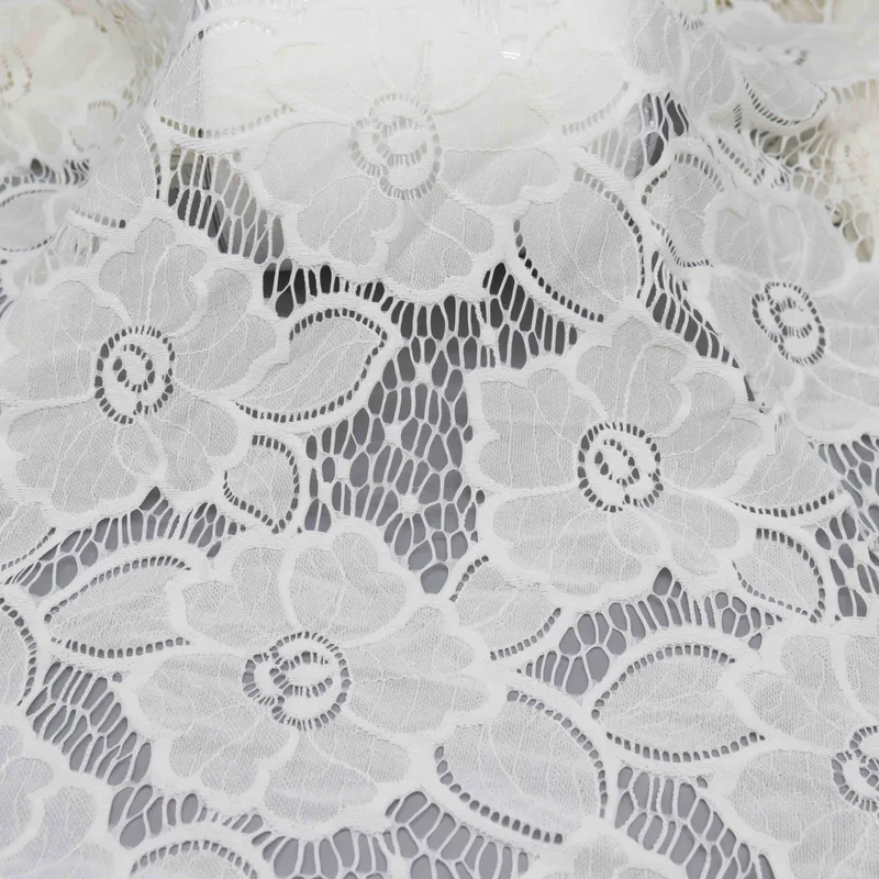 Ivory Botanical Openwork Lace HY-01295 — detail 3