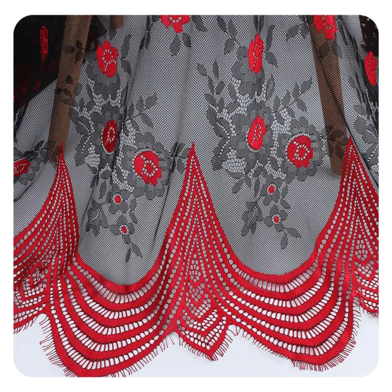 Floral Eyelash Lace Fabric 8064