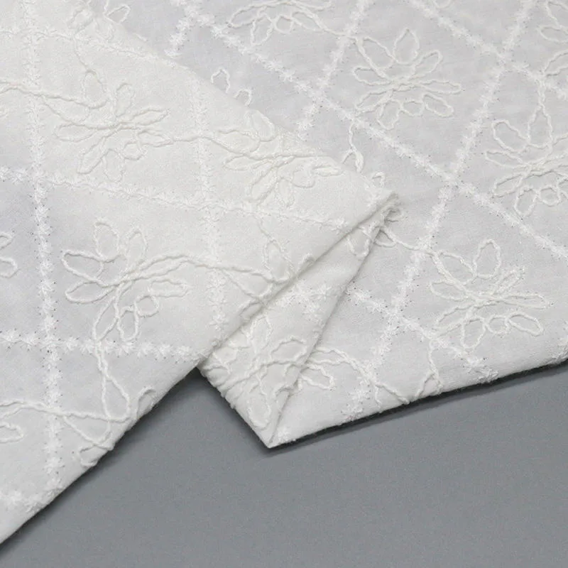 Embroidered Cotton Lace Fabric YT-Q24661 — detail 3