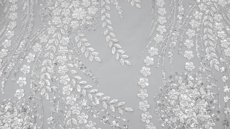 Glitter Sequin Lace Fabric 11911# — detail 4