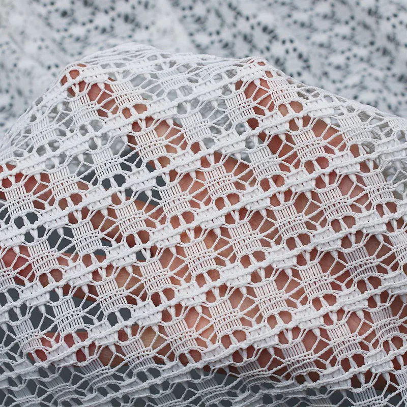 Plaid Crochet Style Net Fabric F2314 — detail 2