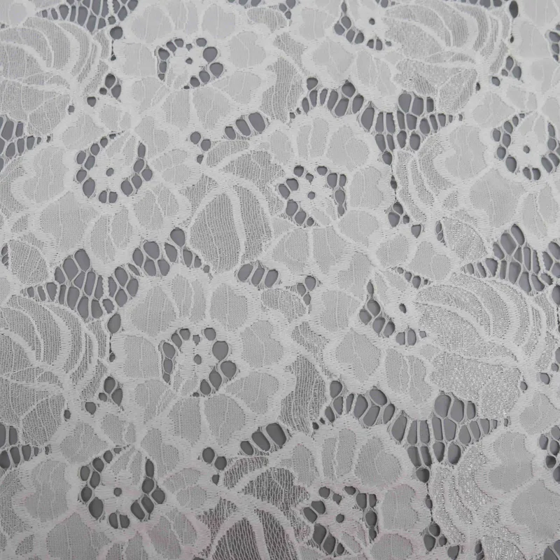 White Floral Scalloped Lace HY-01495 — detail 3
