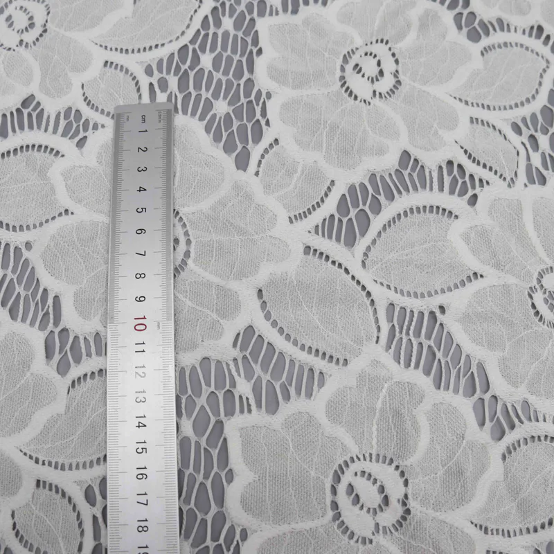 Ivory Botanical Openwork Lace HY-01295 — detail 6