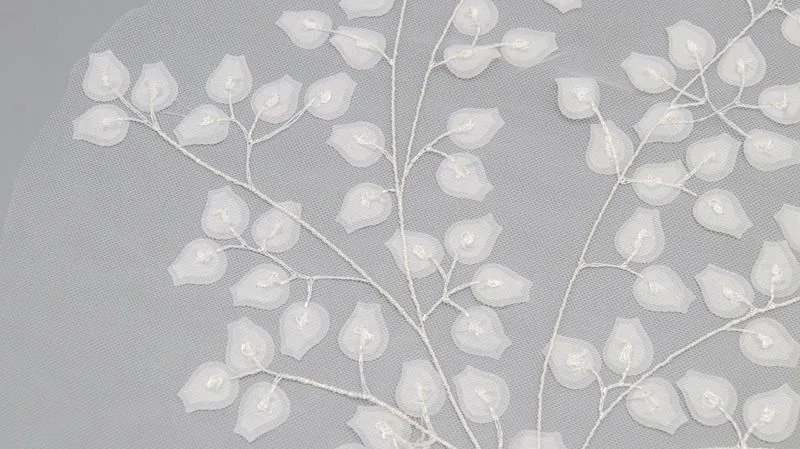 Dimensional Leaf Lace Fabric ZD008 — detail 5