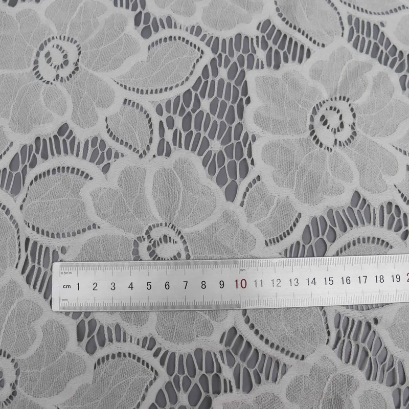 Ivory Botanical Openwork Lace HY-01295 — detail 7