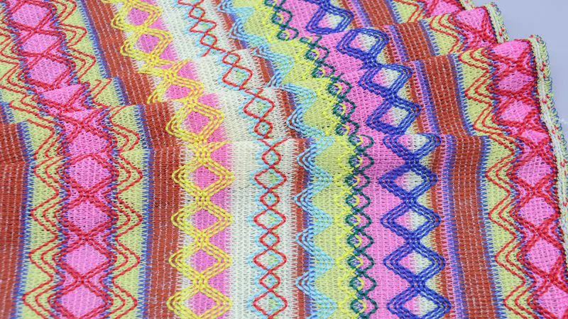Multicolor Crochet Style Net Fabric CF005 CF006 CF007 CF008 — detail 2
