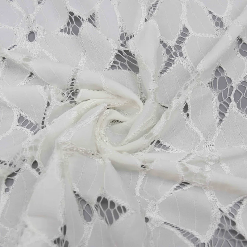 White Large Floral Openwork Lace HY-53208 — detail 5