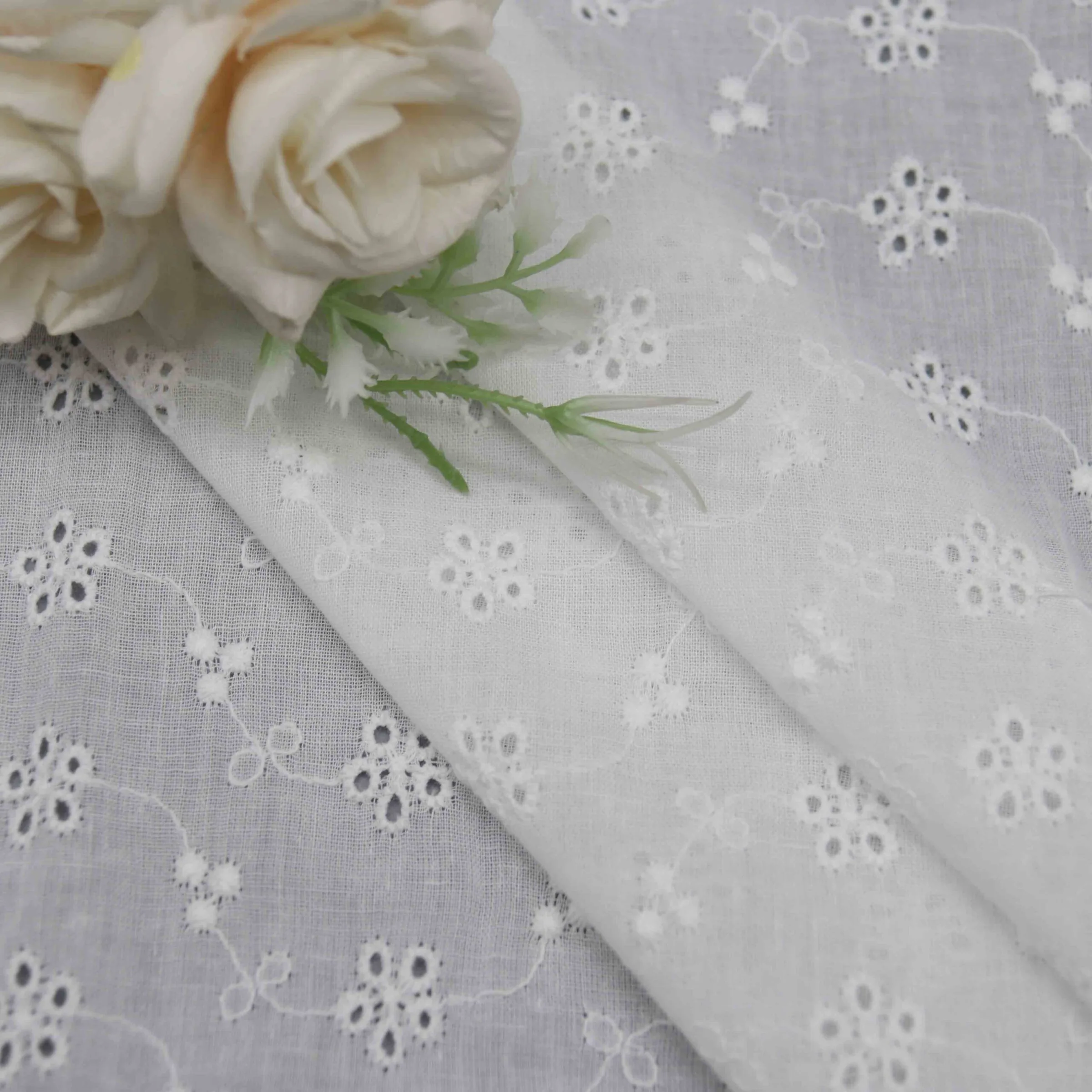 White Vine and Flower Eyelet YT26002