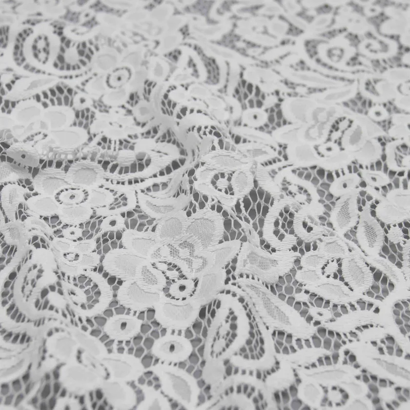 Off White Corded Floral Lace HY-05071-2 — detail 3