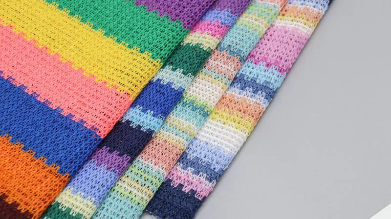 Multicolor Striped Openwork Lace CF001 to CF004 — detail 2