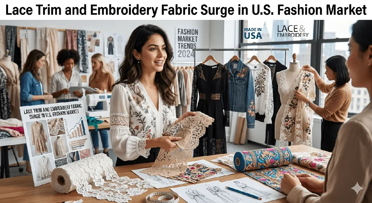 Spitzenborten und Stickereistoffe legen im US-Modemarkt zu