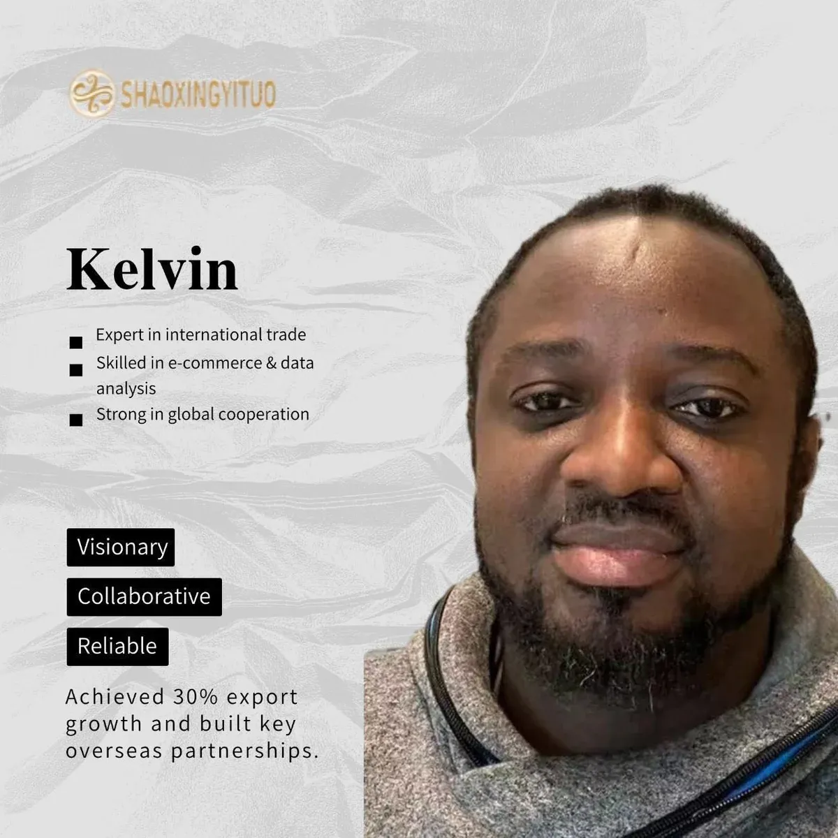 Spitzenleistungen im Fokus: Unser Außenhandelsleiter Kelvin Kalu Arua Spitzenleistungen im Fokus: Unser Außenhandelsleiter Kelvin Kalu Arua