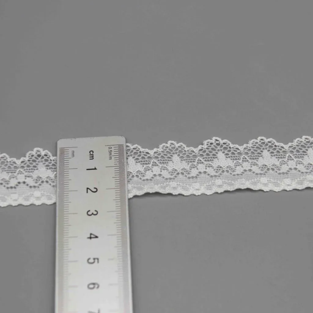 2.5cm Narrow Stretch Lace for Lingerie Straps and Decorative Accents — detail view 2 2.5cm Narrow Stretch Lace for Lingerie Straps and Decorative Accents — detail view 2