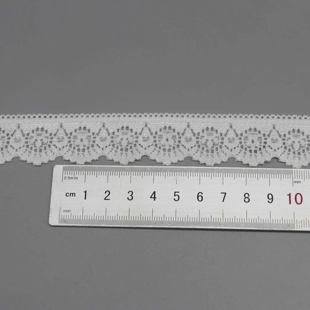Elastische Spitze mit Picotkante, 2.6cm, für Bekleidungsbesätze und Ausschnitte — Detailansicht 3