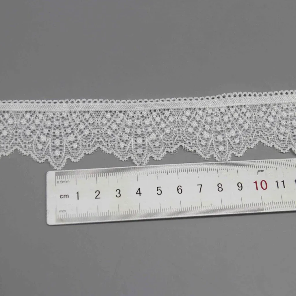 4.5cm Scalloped Edge Stretch Lace for Lingerie Waistbands and Hems — detail view 3 4.5cm Scalloped Edge Stretch Lace for Lingerie Waistbands and Hems — detail view 3