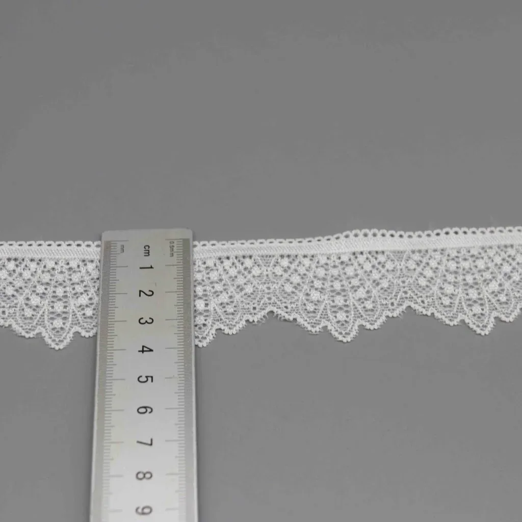 4.5cm Scalloped Edge Stretch Lace for Lingerie Waistbands and Hems — detail view 2 4.5cm Scalloped Edge Stretch Lace for Lingerie Waistbands and Hems — detail view 2