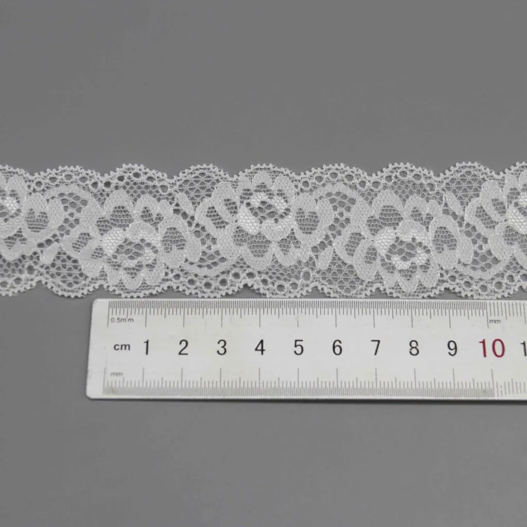 Durable stretch lace trim for lingerie and apparel manufacturing — detail view 2 Durable stretch lace trim for lingerie and apparel manufacturing — detail view 2