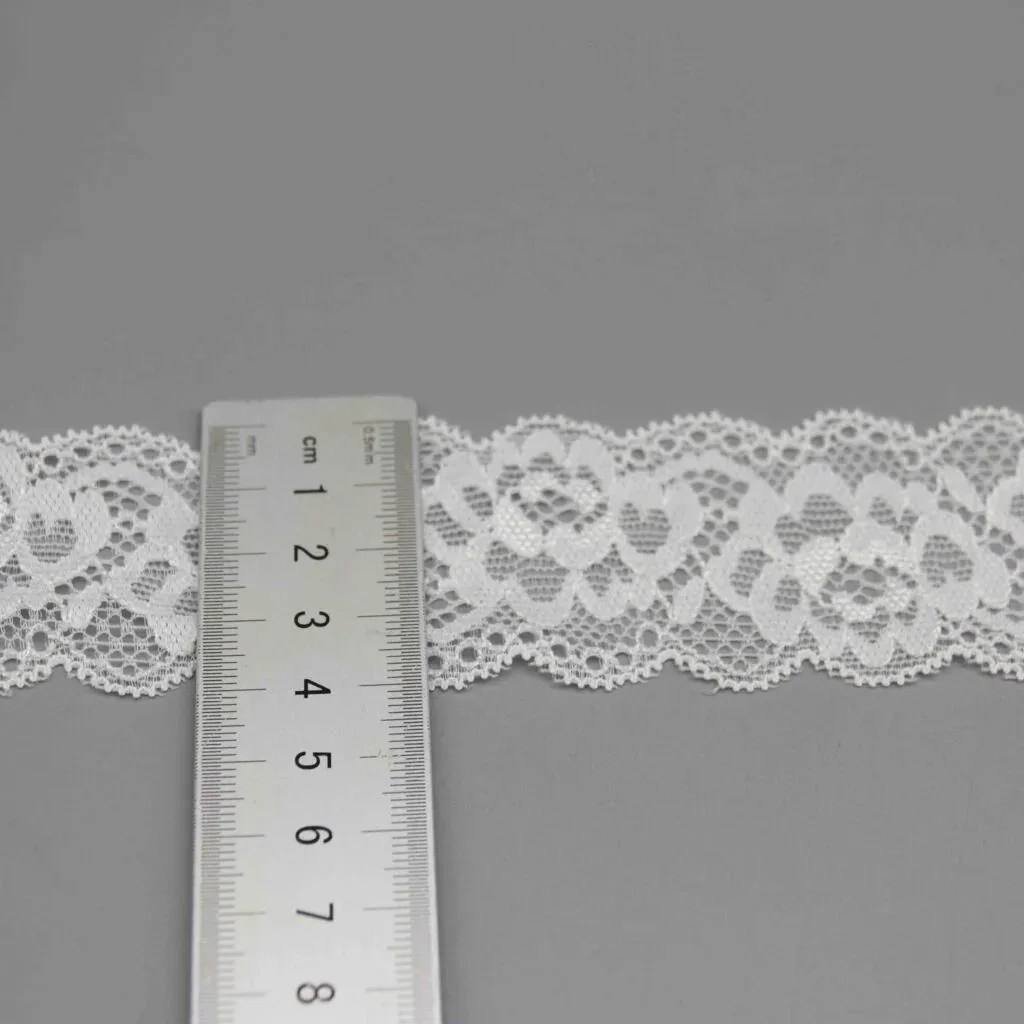 Durable stretch lace trim for lingerie and apparel manufacturing — detail view 3 Durable stretch lace trim for lingerie and apparel manufacturing — detail view 3