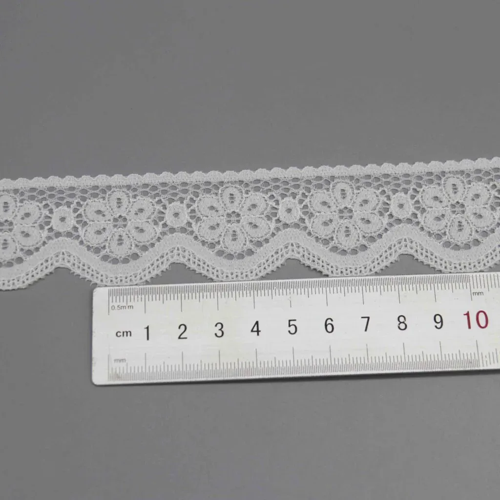 Delicate Galloon Lace Trim for Lingerie Straps and Apparel Edging — detail view 2 Delicate Galloon Lace Trim for Lingerie Straps and Apparel Edging — detail view 2