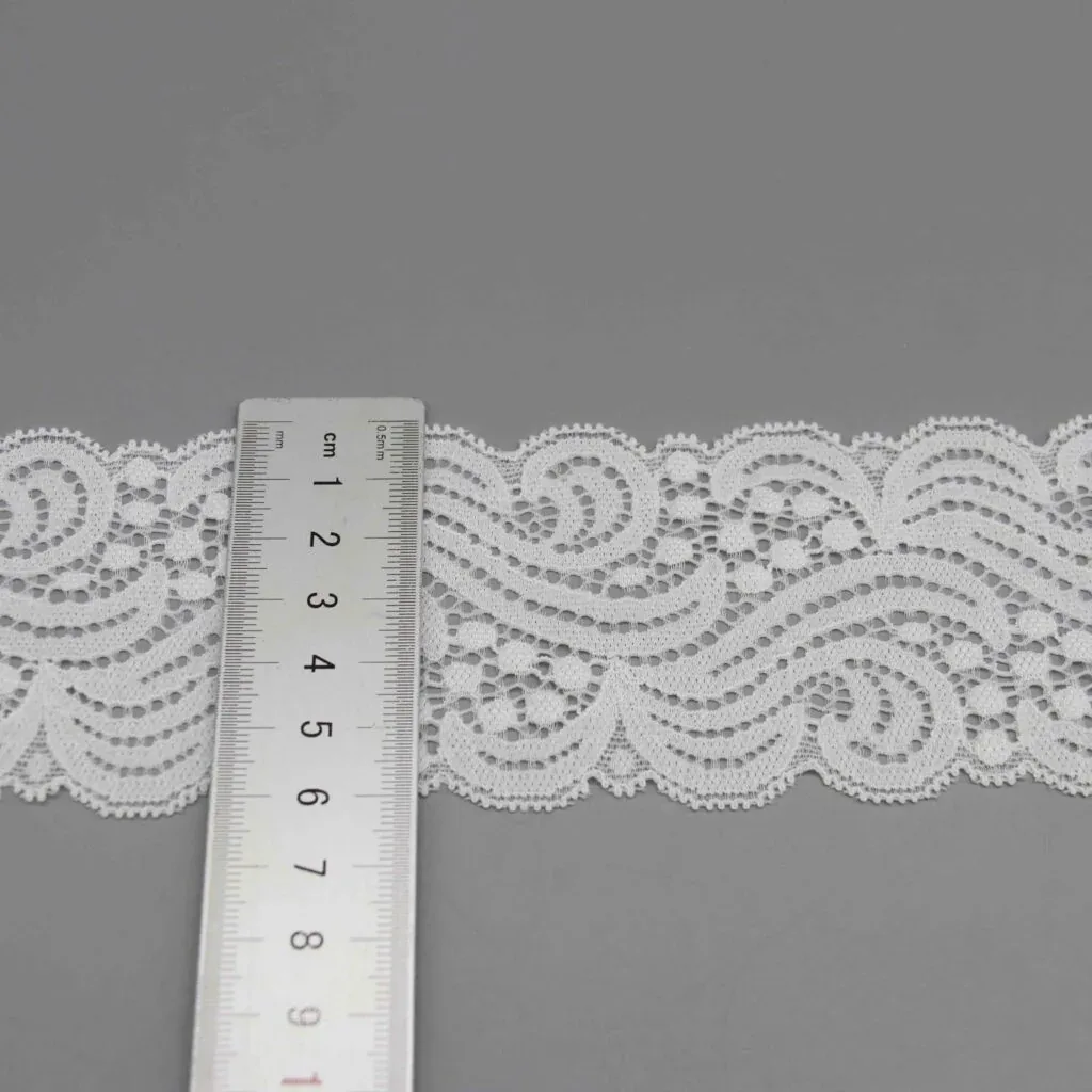 Graphic Swirl Wide Stretch Lace for Statement Lingerie Bands and Apparel — detail view 2 Graphic Swirl Wide Stretch Lace for Statement Lingerie Bands and Apparel — detail view 2