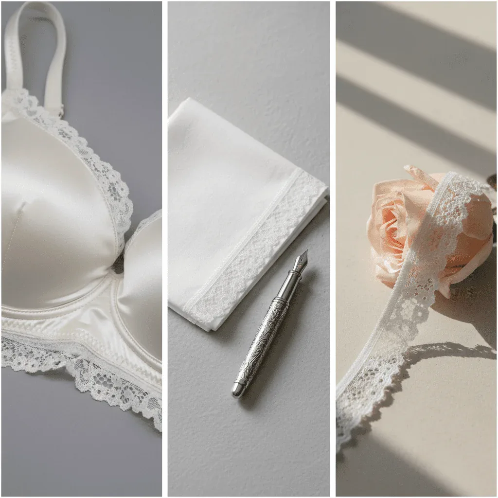 Delicate Narrow Elastic Lace for Fine Lingerie Trims and Apparel Edging — detail view 4 Delicate Narrow Elastic Lace for Fine Lingerie Trims and Apparel Edging — detail view 4