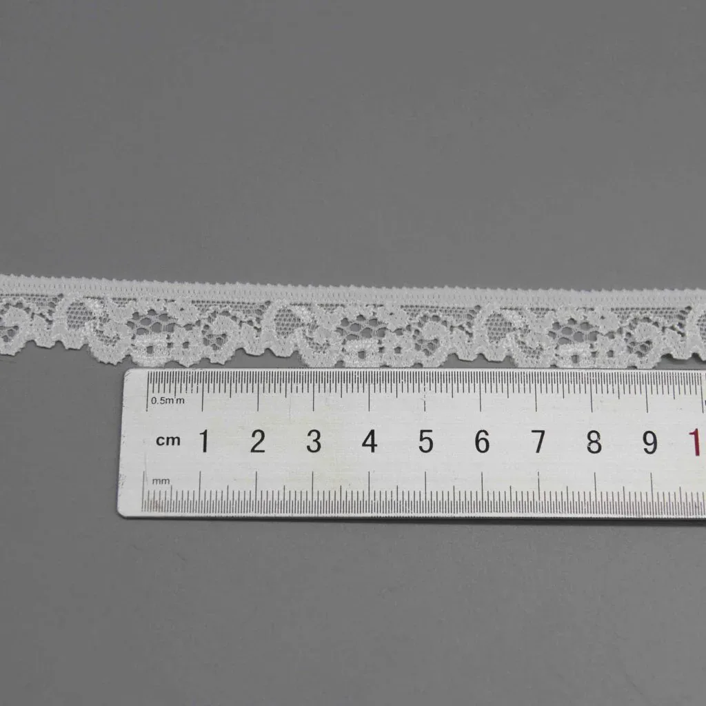 Delicate Narrow Elastic Lace for Fine Lingerie Trims and Apparel Edging — detail view 3 Delicate Narrow Elastic Lace for Fine Lingerie Trims and Apparel Edging — detail view 3