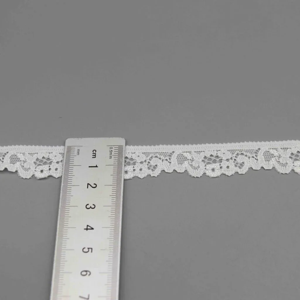Delicate Narrow Elastic Lace for Fine Lingerie Trims and Apparel Edging — detail view 2 Delicate Narrow Elastic Lace for Fine Lingerie Trims and Apparel Edging — detail view 2