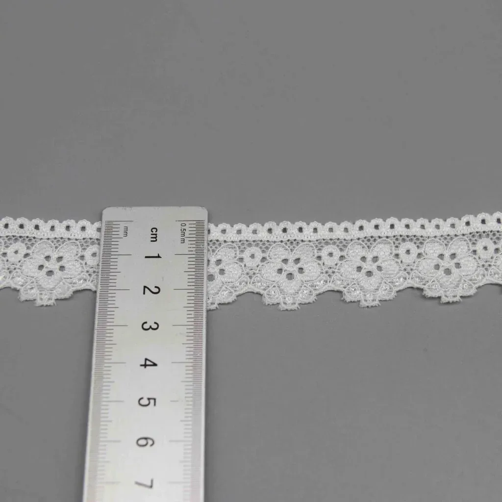 Floral Galloon Stretch Lace for Lingerie Bands and Headbands — detail view 2