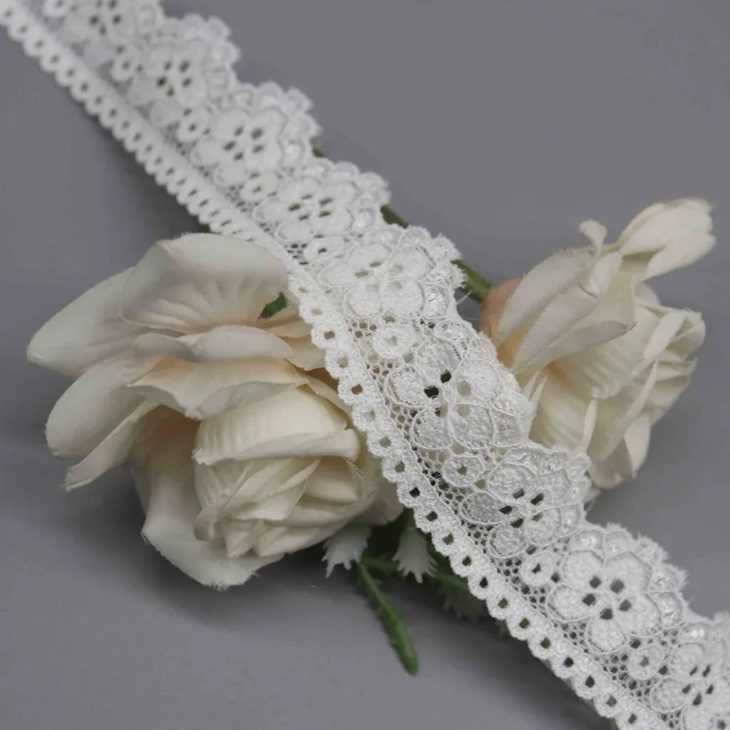 Floral Galloon Stretch Lace for Lingerie Bands and Headbands — product detail