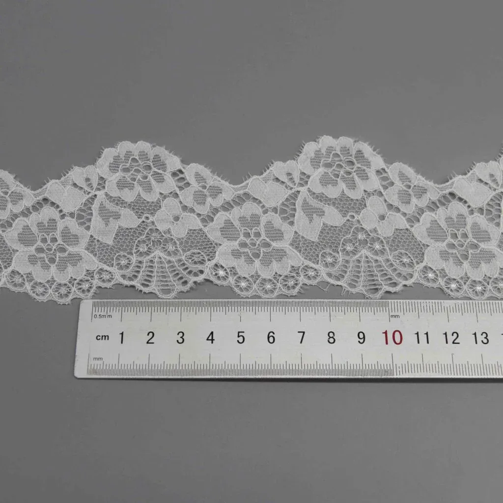 Generous Wide Stretch Lace for Lingerie Longlines and Apparel Hems — detail view 3 Generous Wide Stretch Lace for Lingerie Longlines and Apparel Hems — detail view 3
